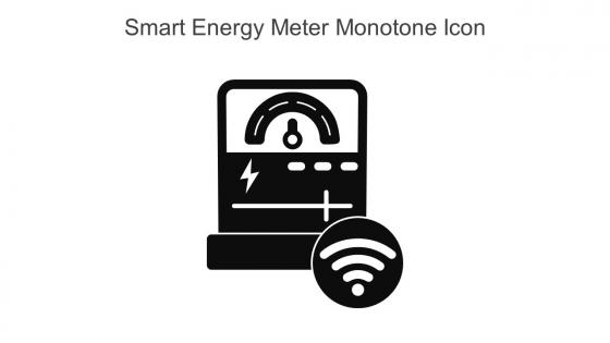 Smart Energy Meter Monotone Icon In Powerpoint Pptx Png And Editable Eps Format