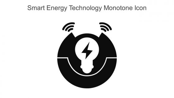 Smart Energy Technology Monotone Icon In Powerpoint Pptx Png And Editable Eps Format