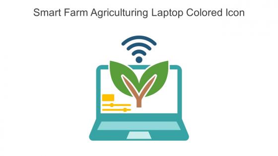 Smart Farm Agriculturing Laptop Colored Icon In Powerpoint Pptx Png And Editable Eps Format