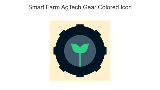 Smart Farm AgTech Gear Colored Icon In Powerpoint Pptx Png And Editable Eps Format