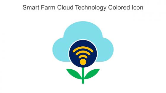 Smart Farm Cloud Technology Colored Icon In Powerpoint Pptx Png And Editable Eps Format