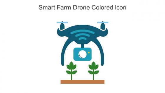 Smart Farm Drone Colored Icon In Powerpoint Pptx Png And Editable Eps Format