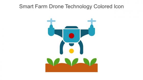 Smart Farm Drone Technology Colored Icon In Powerpoint Pptx Png And Editable Eps Format