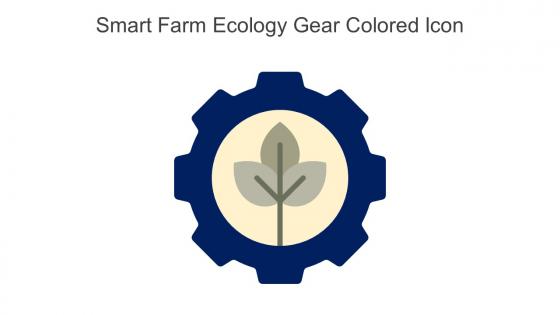 Smart Farm Ecology Gear Colored Icon In Powerpoint Pptx Png And Editable Eps Format