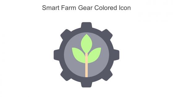 Smart Farm Gear Colored Icon In Powerpoint Pptx Png And Editable Eps Format