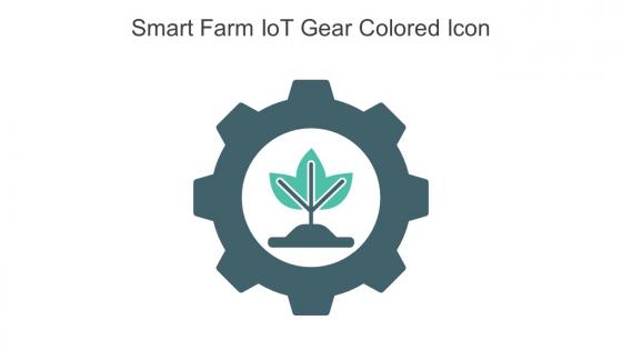 Smart Farm IoT Gear Colored Icon In Powerpoint Pptx Png And Editable Eps Format
