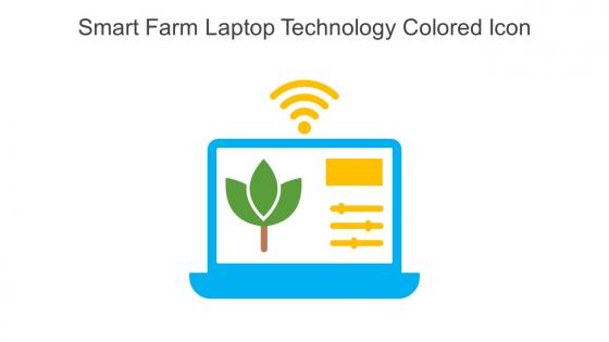 Smart Farm Laptop Technology Colored Icon In Powerpoint Pptx Png And Editable Eps Format