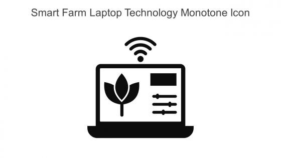 Smart Farm Laptop Technology Monotone Icon In Powerpoint Pptx Png And Editable Eps Format