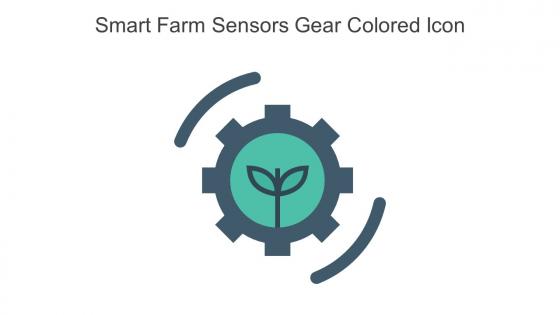 Smart Farm Sensors Gear Colored Icon In Powerpoint Pptx Png And Editable Eps Format