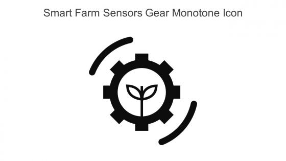 Smart Farm Sensors Gear Monotone Icon In Powerpoint Pptx Png And Editable Eps Format