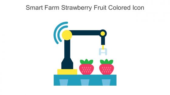 Smart Farm Strawberry Fruit Colored Icon In Powerpoint Pptx Png And Editable Eps Format