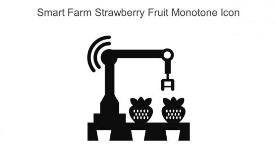 Smart Farm Strawberry Fruit Monotone Icon In Powerpoint Pptx Png And Editable Eps Format