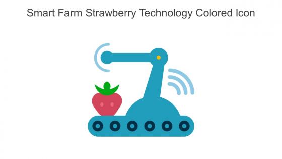 Smart Farm Strawberry Technology Colored Icon In Powerpoint Pptx Png And Editable Eps Format