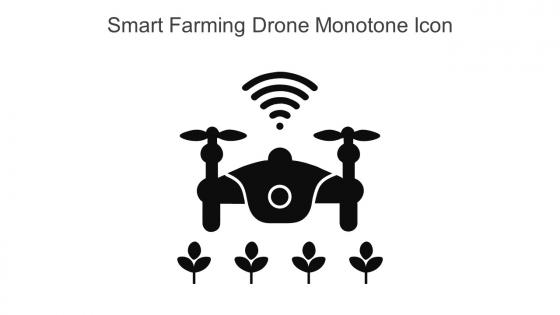 Smart Farming Drone Monotone Icon In Powerpoint Pptx Png And Editable Eps Format