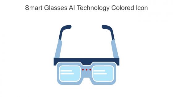 Smart Glasses AI Technology Colored Icon In Powerpoint Pptx Png And Editable Eps Format