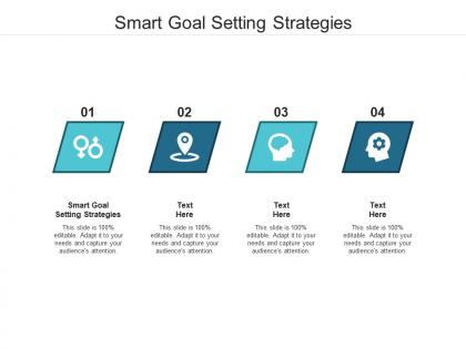 Smart goal setting strategies ppt powerpoint presentation infographic template portrait cpb