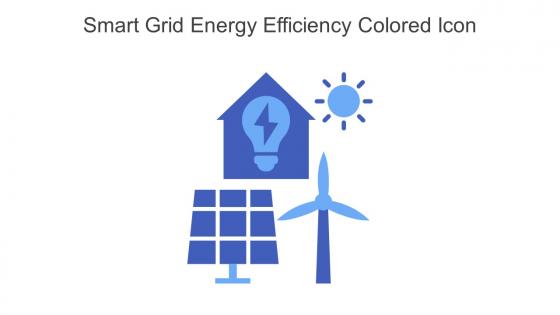 Smart Grid Energy Efficiency Colored Icon In Powerpoint Pptx Png And Editable Eps Format