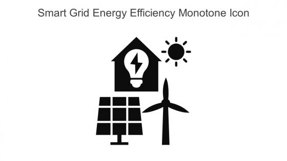Smart Grid Energy Efficiency Monotone Icon In Powerpoint Pptx Png And Editable Eps Format