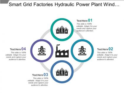 Smart grid factories hydraulic power plant wind generation cities offices unclear hydraulic
