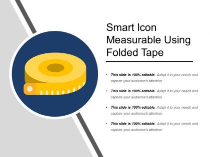 Smart icon measurable using folded tape