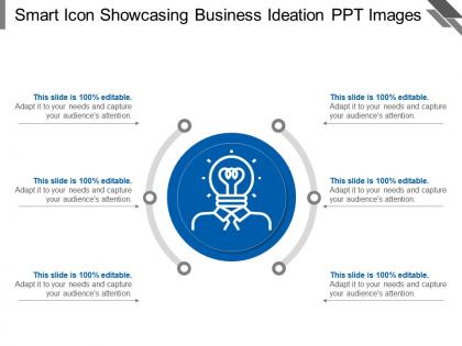 Smart icon showcasing business ideation ppt images