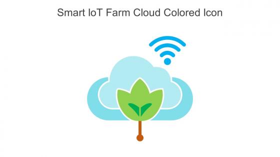 Smart IoT Farm Cloud Colored Icon In Powerpoint Pptx Png And Editable Eps Format