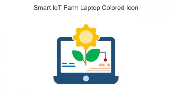 Smart IoT Farm Laptop Colored Icon In Powerpoint Pptx Png And Editable Eps Format