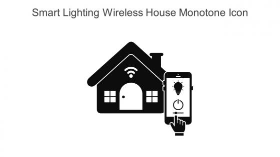 Smart Lighting Wireless House Monotone Icon In Powerpoint Pptx Png And Editable Eps Format
