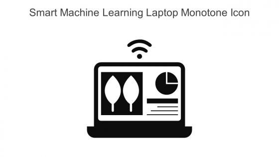 Smart Machine Learning Laptop Monotone Icon In Powerpoint Pptx Png And Editable Eps Format