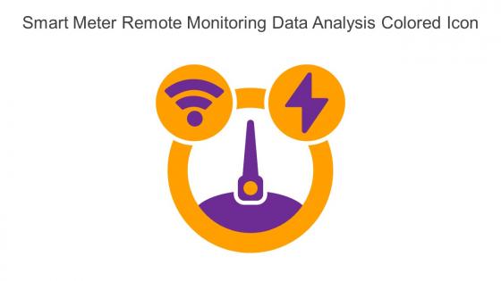 Smart Meter Remote Monitoring Data Analysis Colored Icon In Powerpoint Pptx Png And Editable Eps Format