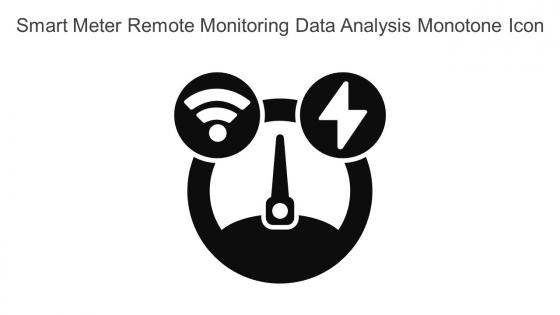 Smart Meter Remote Monitoring Data Analysis Monotone Icon In Powerpoint Pptx Png And Editable Eps Format