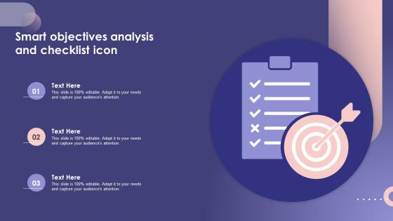Smart Objectives Analysis And Checklist Icon