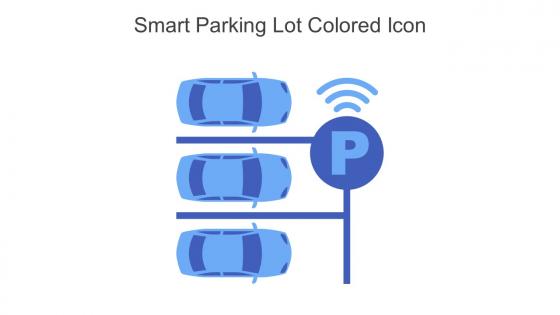Smart Parking Lot Colored Icon In Powerpoint Pptx Png And Editable Eps Format