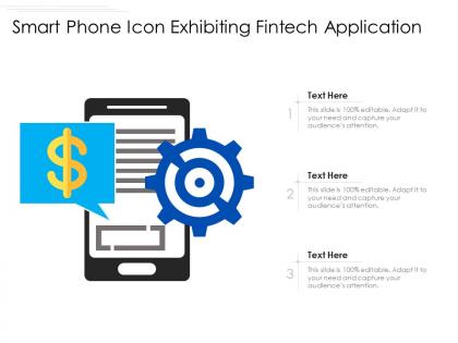 Smart phone icon exhibiting fintech application