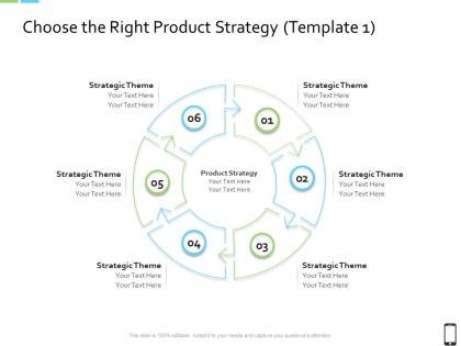 Smart phone strategy choose the right product strategy theme ppt professional backgrounds