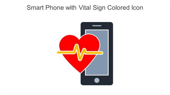 Smart Phone With Vital Sign Colored Icon In Powerpoint Pptx Png And Editable Eps Format