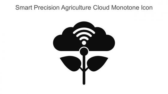 Smart Precision Agriculture Cloud Monotone Icon In Powerpoint Pptx Png And Editable Eps Format