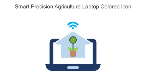 Smart Precision Agriculture Laptop Colored Icon In Powerpoint Pptx Png And Editable Eps Format
