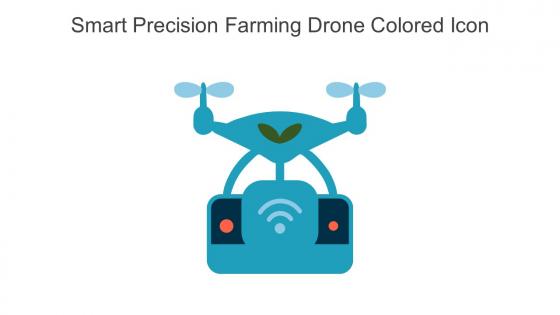 Smart Precision Farming Drone Colored Icon In Powerpoint Pptx Png And Editable Eps Format