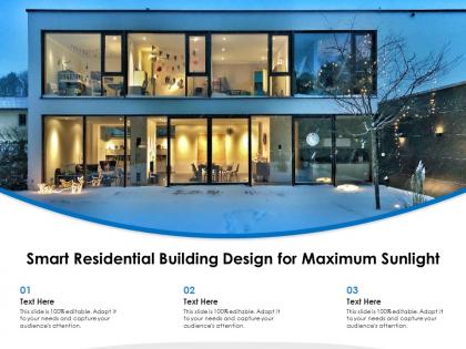 Smart residential building design for maximum sunlight
