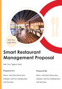 Smart Restaurant Management Proposal Report Sample Example Document