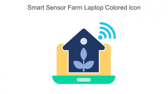 Smart Sensor Farm Laptop Colored Icon In Powerpoint Pptx Png And Editable Eps Format