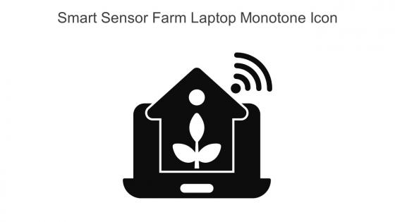 Smart Sensor Farm Laptop Monotone Icon In Powerpoint Pptx Png And Editable Eps Format