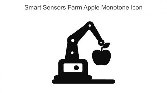 Smart Sensors Farm Apple Monotone Icon In Powerpoint Pptx Png And Editable Eps Format