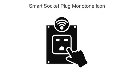 Smart Socket Plug Monotone Icon In Powerpoint Pptx Png And Editable Eps Format
