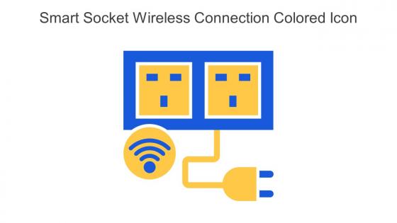Smart Socket Wireless Connection Colored Icon In Powerpoint Pptx Png And Editable Eps Format