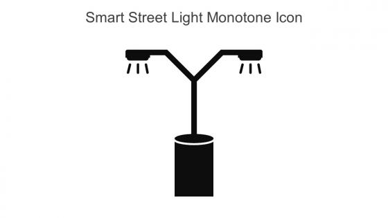 Smart Street Light Monotone Icon In Powerpoint Pptx Png And Editable Eps Format