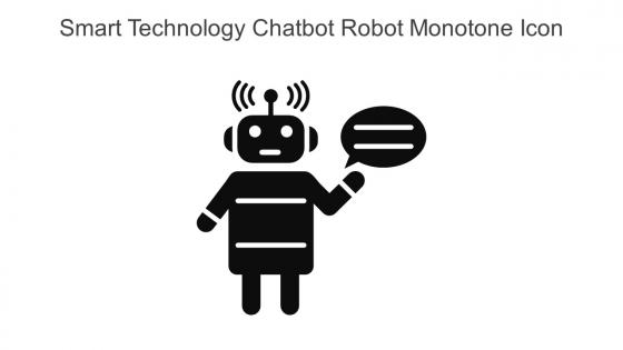 Smart Technology Chatbot Robot Monotone Icon In Powerpoint Pptx Png And Editable Eps Format