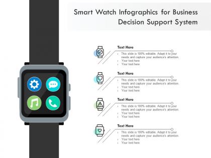 Smart watch for business decision support system infographic template