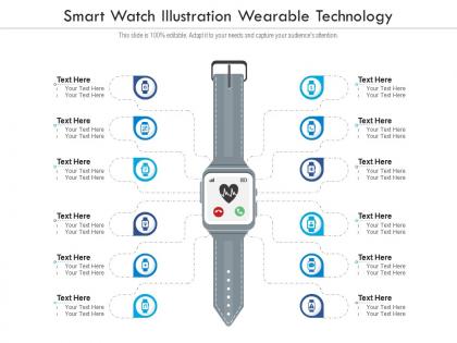 Smart watch illustration wearable technology infographic template